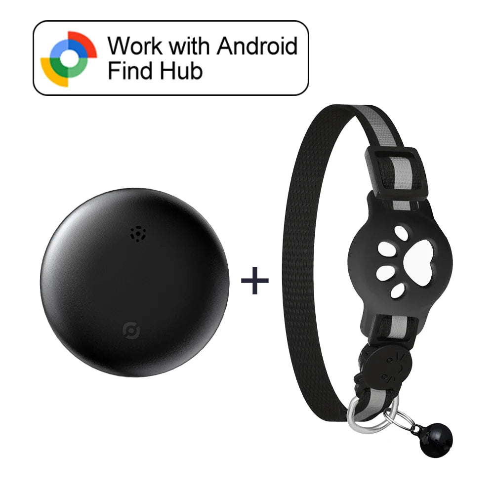Smart Location Tag Works with Google Find Hub Android GPS Tracker with Cat Collar Item Finder Wallet Suitcase Pets Bag Luggage