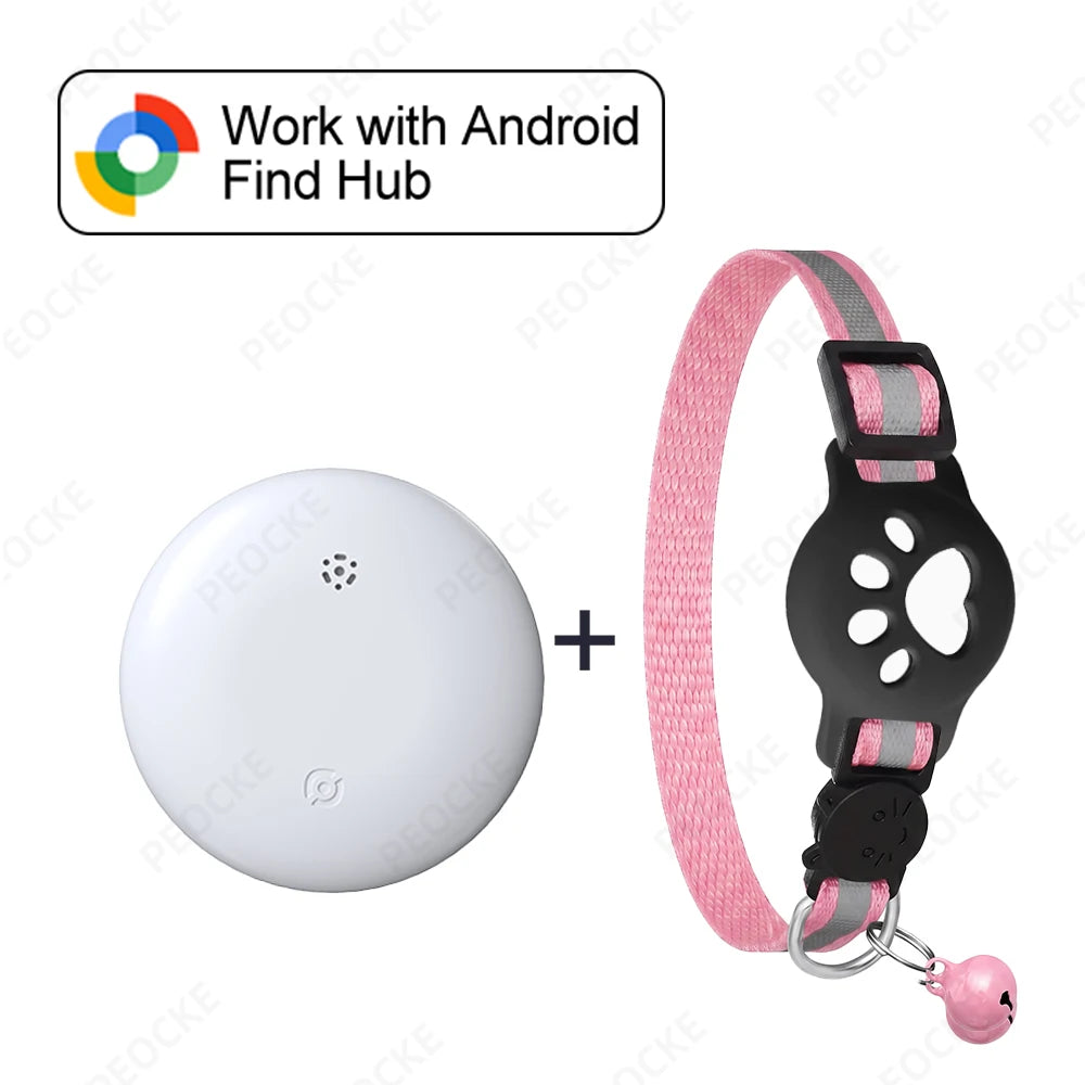 Smart Location Tag Works with Google Find Hub Android GPS Tracker with Cat Collar Item Finder Wallet Suitcase Pets Bag Luggage