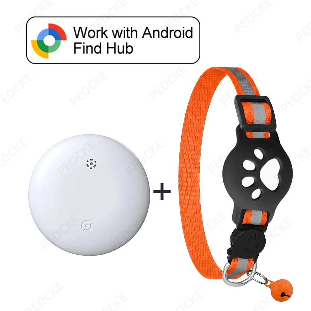 Smart Location Tag Works with Google Find Hub Android GPS Tracker with Cat Collar Item Finder Wallet Suitcase Pets Bag Luggage