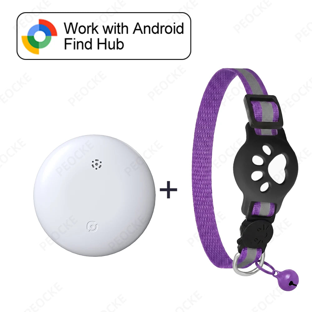 Smart Location Tag Works with Google Find Hub Android GPS Tracker with Cat Collar Item Finder Wallet Suitcase Pets Bag Luggage
