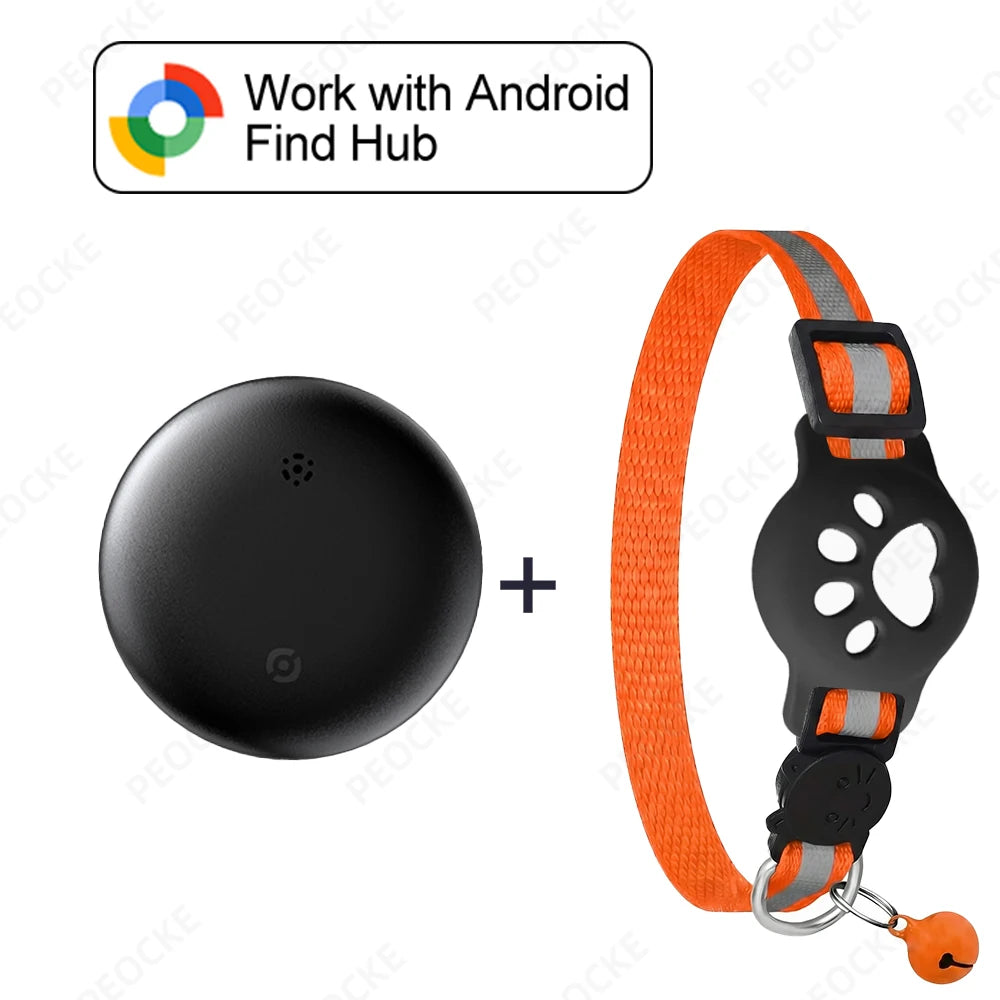 Smart Location Tag Works with Google Find Hub Android GPS Tracker with Cat Collar Item Finder Wallet Suitcase Pets Bag Luggage