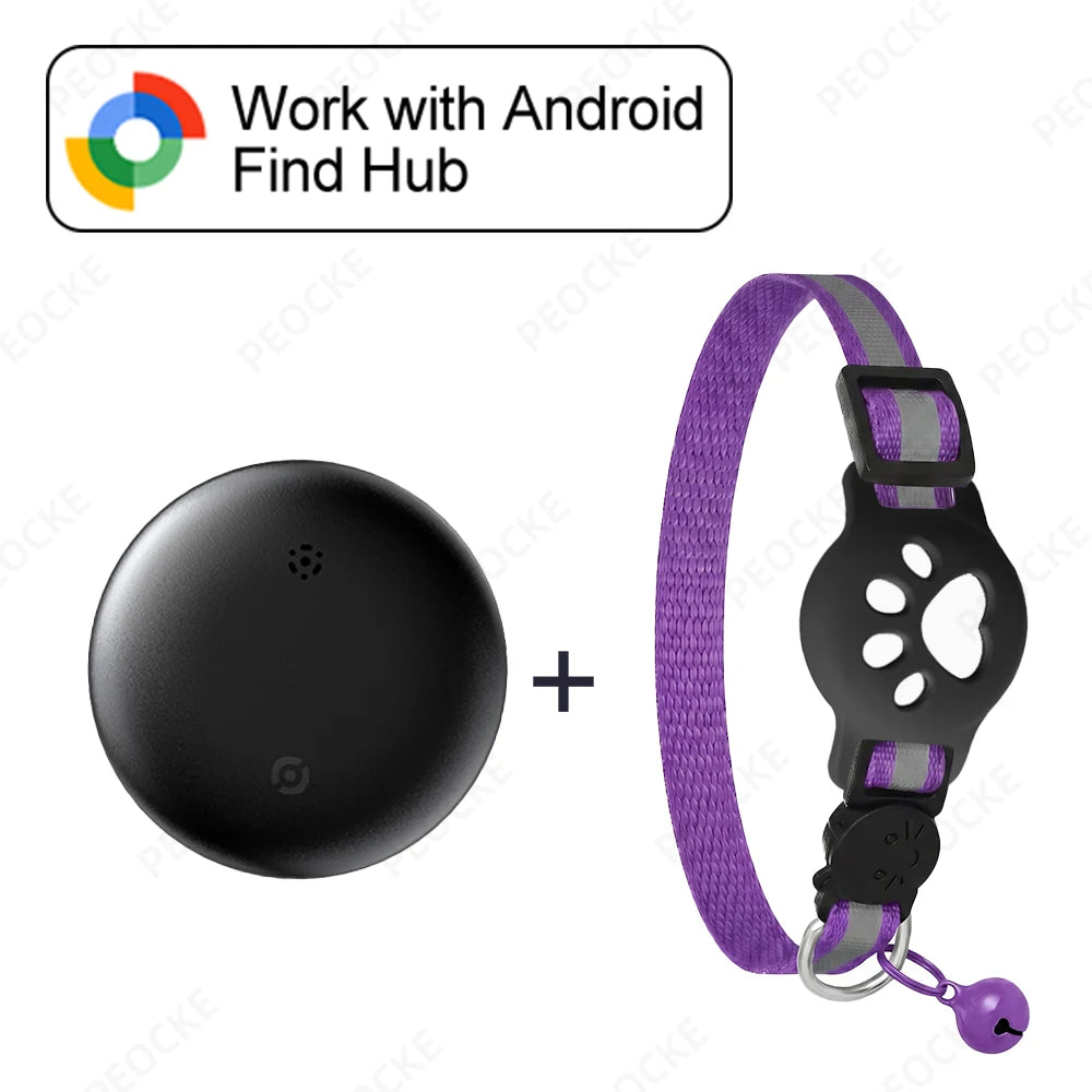 Smart Location Tag Works with Google Find Hub Android GPS Tracker with Cat Collar Item Finder Wallet Suitcase Pets Bag Luggage