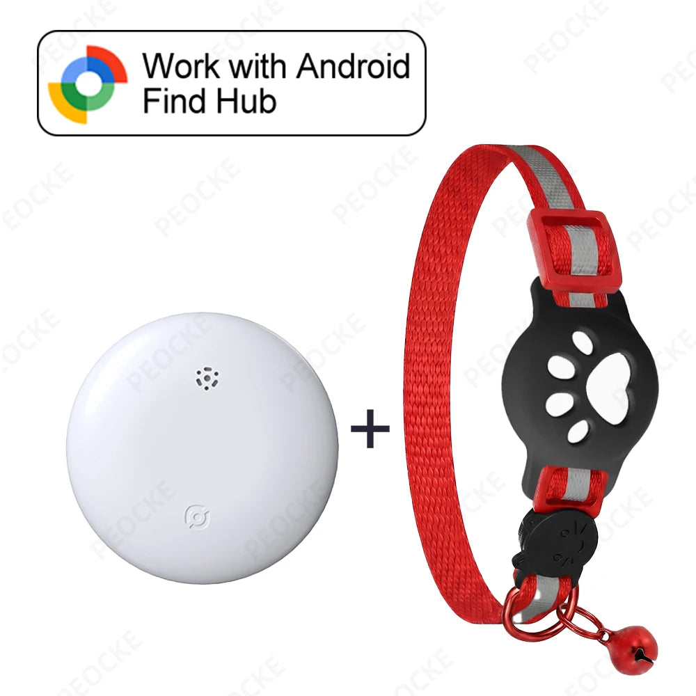 Smart Location Tag Works with Google Find Hub Android GPS Tracker with Cat Collar Item Finder Wallet Suitcase Pets Bag Luggage