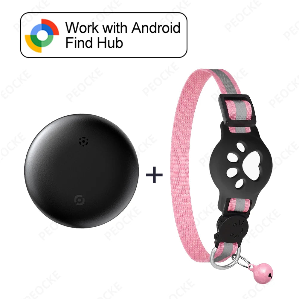 Smart Location Tag Works with Google Find Hub Android GPS Tracker with Cat Collar Item Finder Wallet Suitcase Pets Bag Luggage