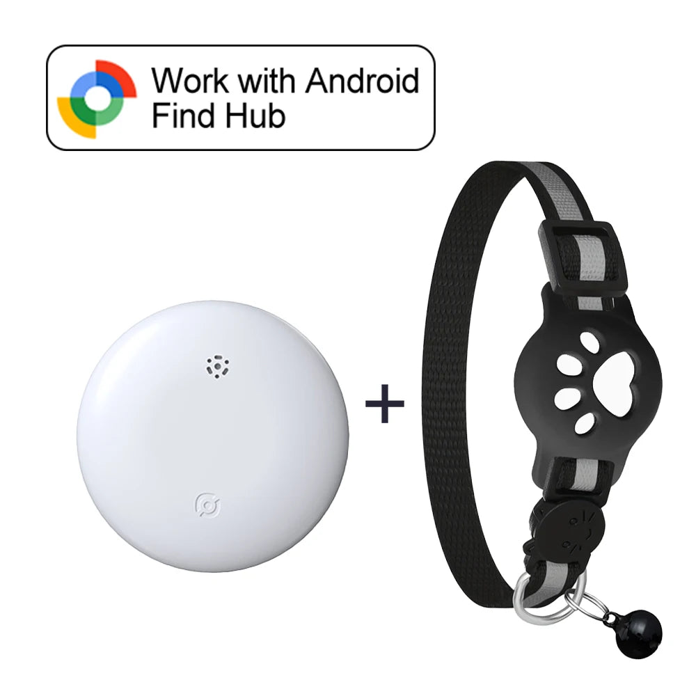 Smart Location Tag Works with Google Find Hub Android GPS Tracker with Cat Collar Item Finder Wallet Suitcase Pets Bag Luggage